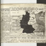 Zeitungskarte der New York Times von 1948 zeigt die Aufteilung Deutschlands in West- und Ostzone nach dem Zweiten Weltkrieg.