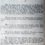 Historisches Dokument der Bentheimer Entschließung vom 12. Februar 1947 gegen holländische Gebietsansprüche auf deutsches Land.