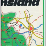 Farbige Straßenkarte des Emslandes mit Autobahnen, Bundesstraßen und Städten wie Oldenburg, Cloppenburg und Friesoythe.