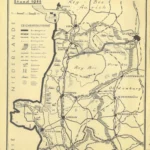 Historische Karte von 1955 zeigt das Emsland-Erschließungsgebiet mit Ölfeldern, Kanälen, neuen Dörfern und Bundesstraßen.