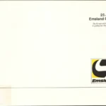 Titelseite des Jubiläumshefts '25 Jahre Emsland GmbH' mit gelbem Firmenlogo und Untertitel zur Emsland-Erschließung.
