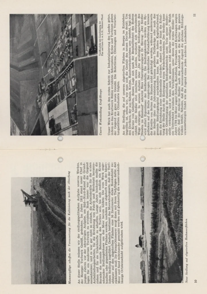 Luftaufnahme des Kraftwerks Groß-Hesepe mit Schornsteinen und Industrieanlagen inmitten kultivierter Moorlandschaft.