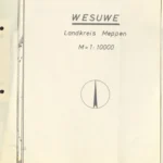 Deckblatt des Flächennutzungsplans Wesuwe, Landkreis Meppen, Maßstab 1:10000, erstellt im Dezember 1966.