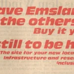 Historische Zeitungsanzeige der Emsland GmbH auf Englisch wirbt international für Gewerbeansiedlungen im Emsland.